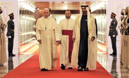Il Papa ad Abu Dhabi, asse con l'islam contro i fondamentalismi