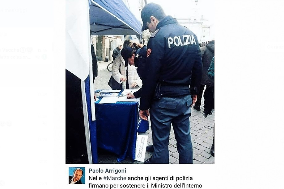 Poliziotti pro-Salvini, Questura Ascoli apre inchiesta