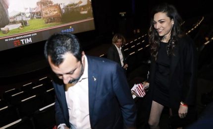Francesca Verdini e Matteo Salvini alla prima uscita pubblica