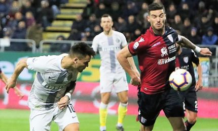 L'Inter cade a Cagliari, terzo posto in bilico