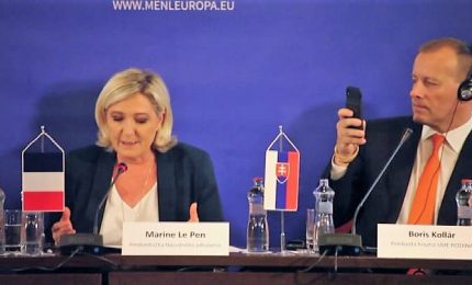 Europee, Marine Le Pen dal leader dell'estrema destra slovacco