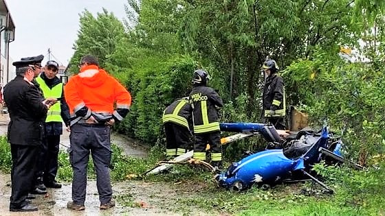 Elicottero precipitato a Pegognaga, morto il pilota 38enne