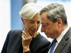 Cristina Lagarde e Mario Draghi