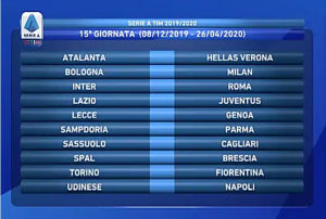 QUINDICESIMA GIORNATA