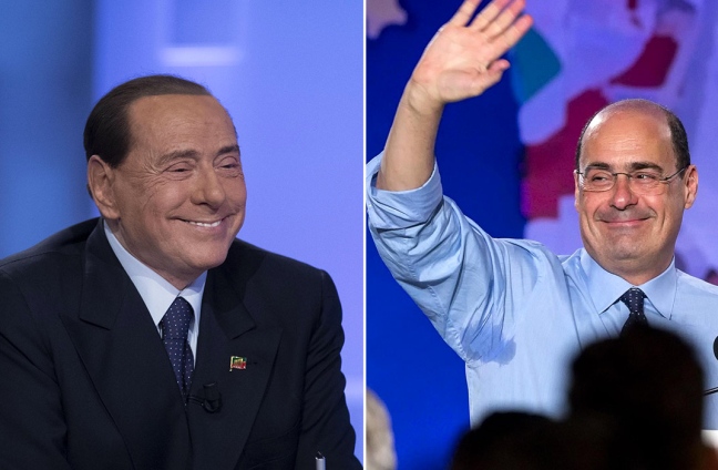 Silvio Berlusconi e Nicola Zingaretti