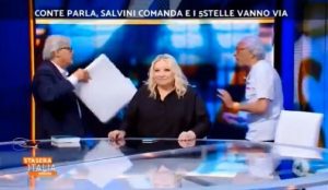 Lite in diretta Tv tra Vittoprio Sgarbi e Giampiero Mughini
