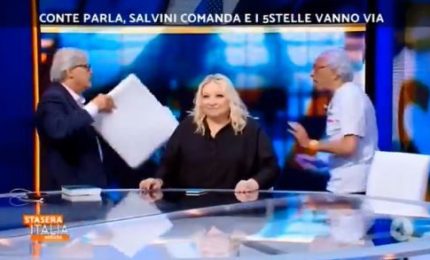 Lite in diretta Tv tra Vittoprio Sgarbi e Giampiero Mughini