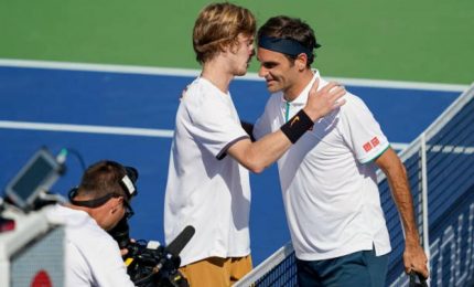 Federer cade a Cincinnati, con Rublev ko lampo