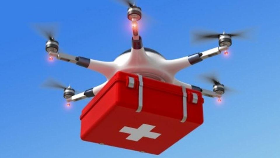 Pubblico di soccorso, un drone per trasporto defibrillatore