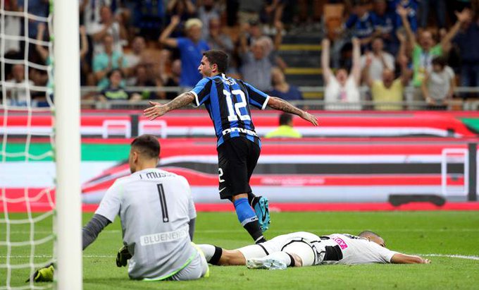 Inter batte Udinese 1-0, sola in vetta a punteggio pieno