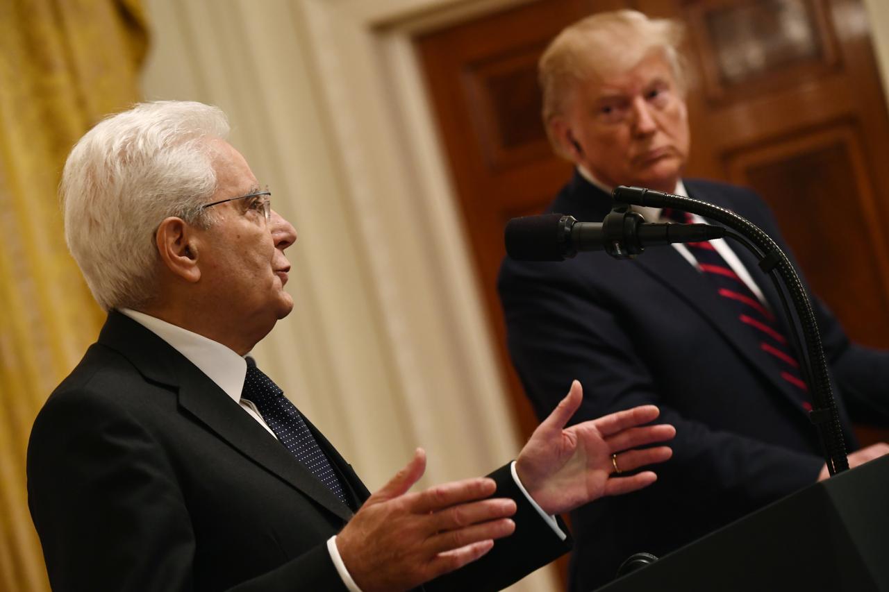 Sergio Mattarella e Donald Trump