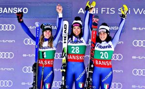 Marta Bassino, Elena Curtoni, Federica Brignone
