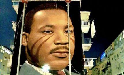 Napoli, il nuovo murales di Jorit ritrae Martin Luther King