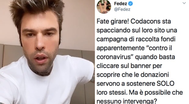 Fedez – Codacons, scontro su raccolta fondi