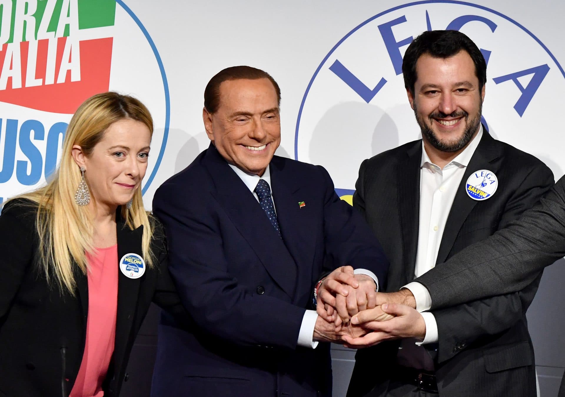 Meloni e Salvini da Berlusconi al San Raffaele