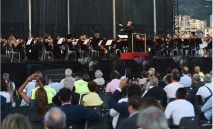 Genova, il concerto per l'inugurazione del nuovo ponte