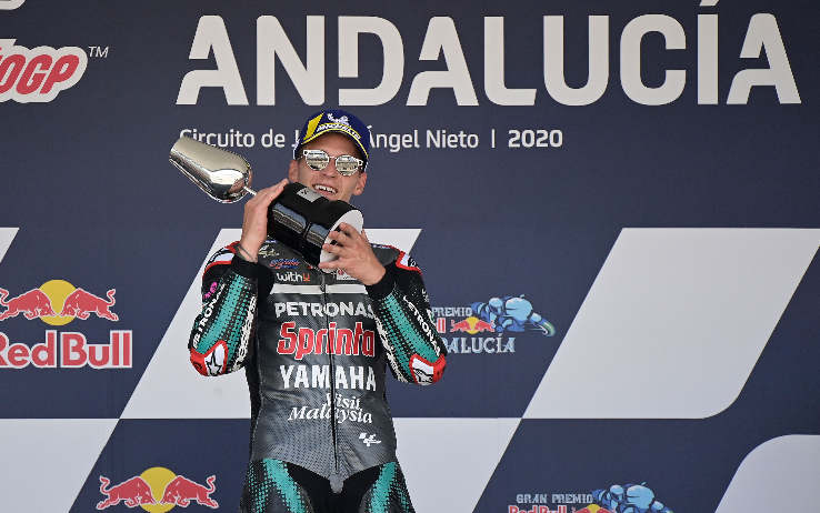 Quartararo vince Gp Andalusia, Rossi sale sul podio