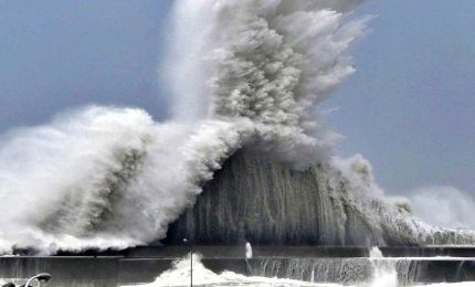 Tifone Maysak piega il sud Giappone, le immagini impressionanti