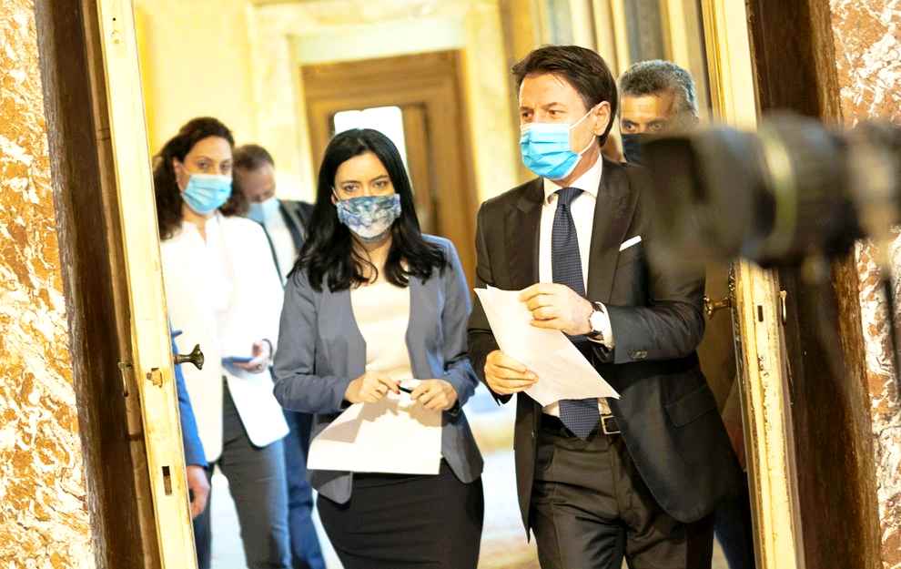 Lucia Azzolina e Giuseppe Conte