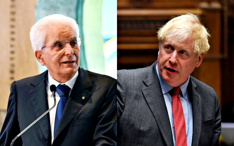 Mattarella risponde a Johnson, ampia copertura della stampa britannica. E intanto la fidanzata di BoJo è in vacanza in Italia, è polemica