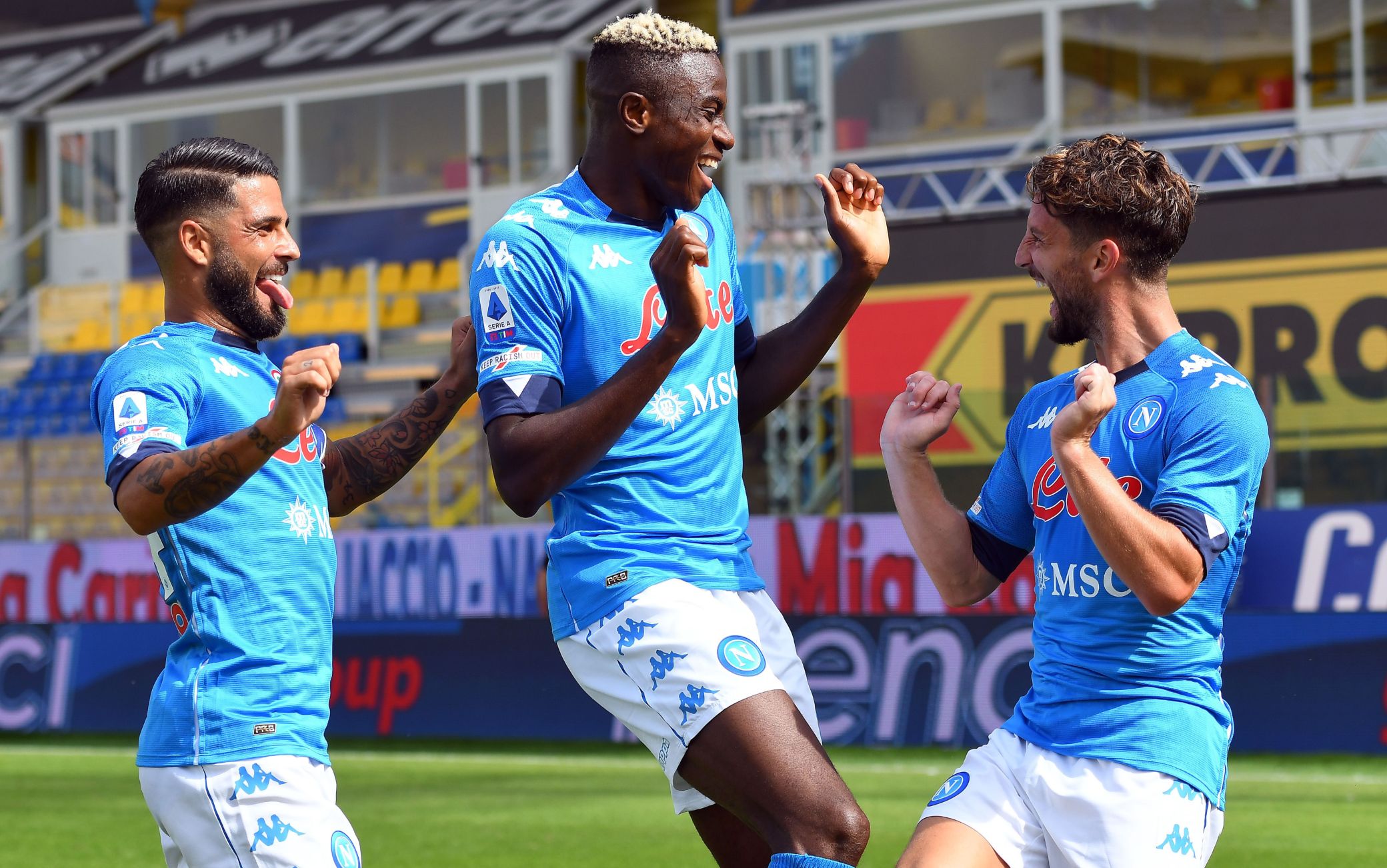 Parma-Napoli 0-2, in gol Mertens e Insigne ma la stella è Osimhen