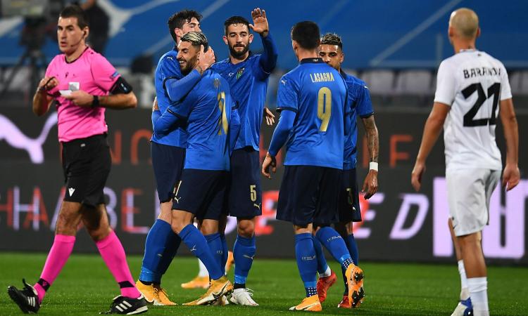 Italia-Estonia 4-0 in amichevole, doppietta di Grifo poi Bernardeschi e Orsolini