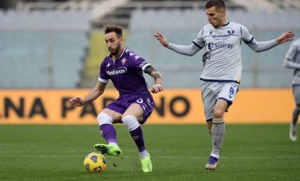 Fiorentina-Verona 1-1, rigori di Miguel Veloso e Vlahovic