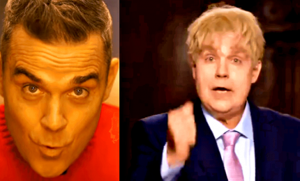 Robbie Williams diventa Boris Johnson per "Can't Stop Christmas"