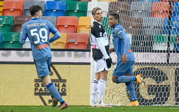 Udinese-Atalanta 1-1, a Pereyra risponde Muriel