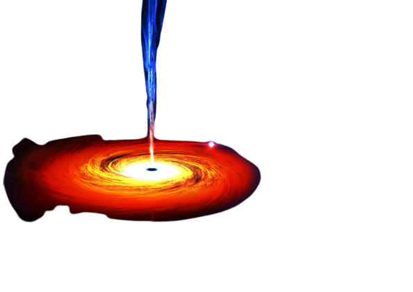 Ecco la prima immagine di campi magnetici ai confini di un buco nero