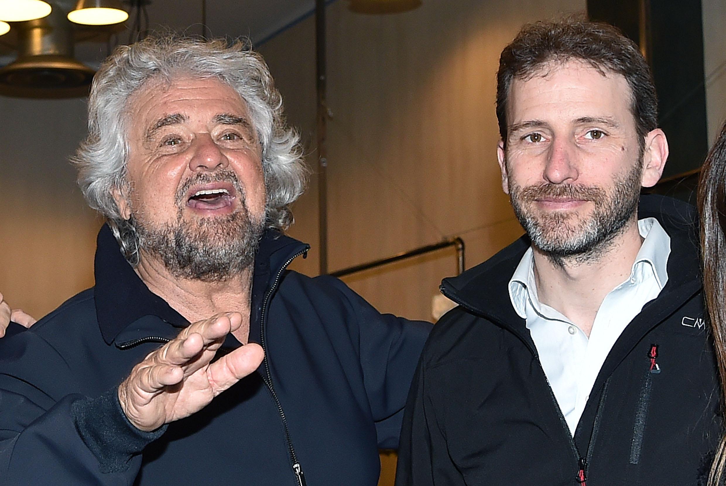 Beppe Grillo with Davide Casaleggio
