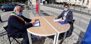 21.05.20 I sindaci di Gorizia e Nuova Gorica (ph. Comune di Gorizia)