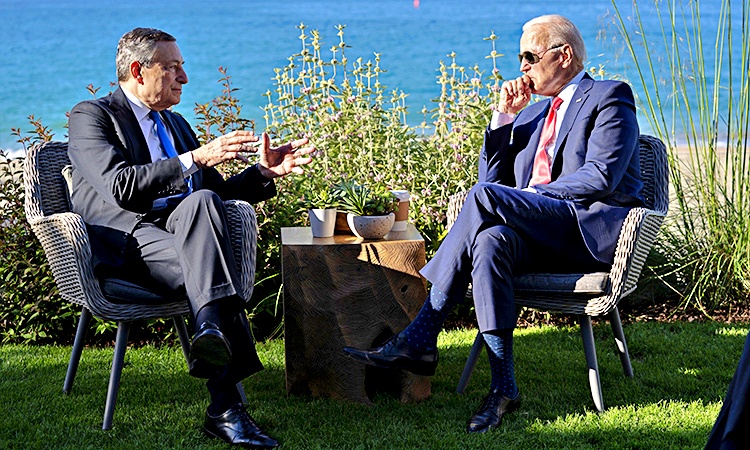 Joe Biden e Mario Draghi