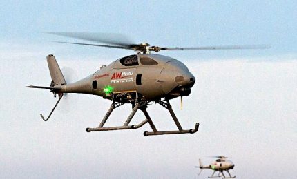 Certificazione militare per l'elicottero drone AWHero di Leonardo