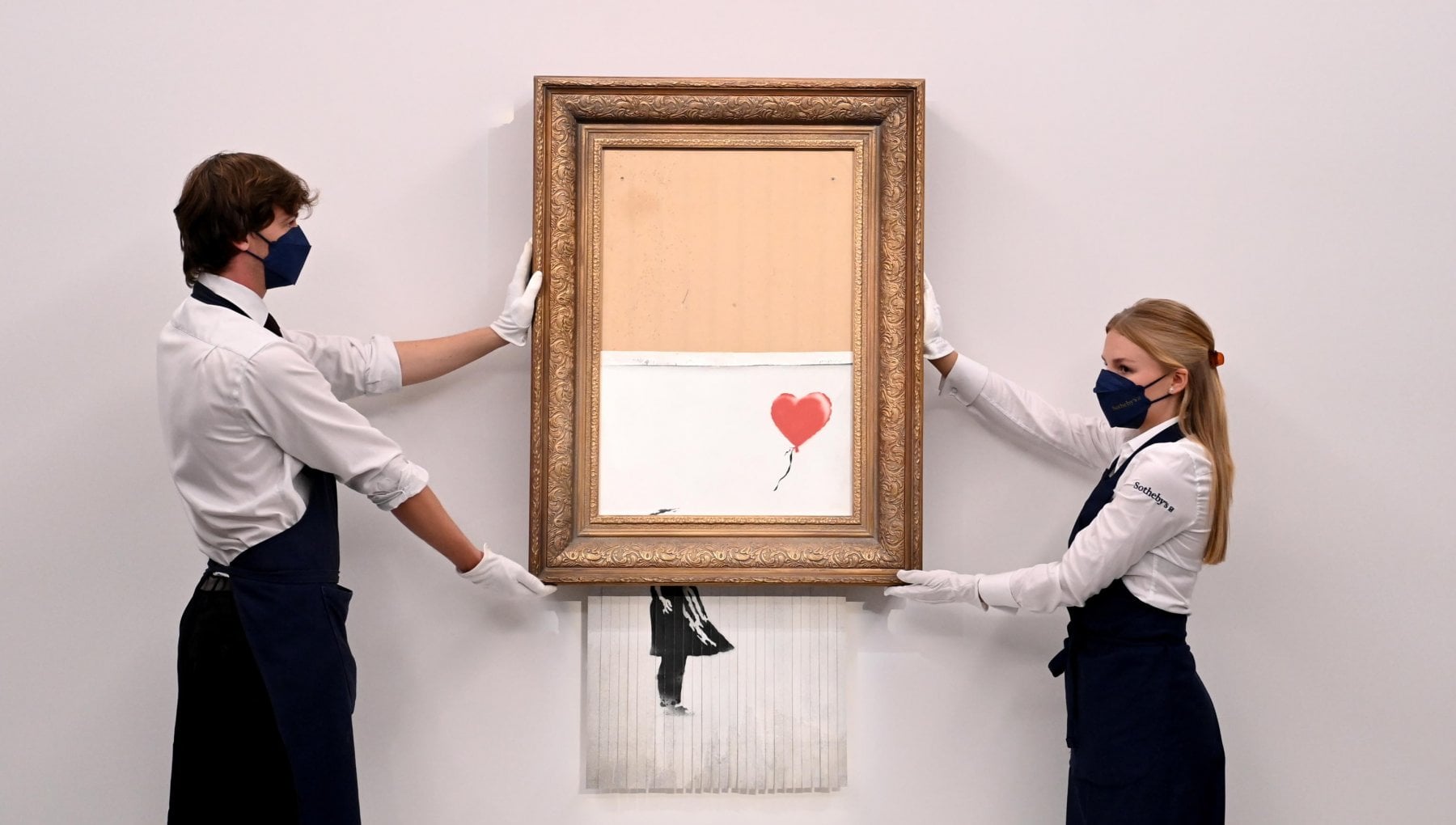 L’opera distrutta di Banksy venduta all’asta 22 milioni