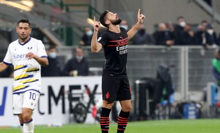 Milan-Verona 3-2, rimonta rossonera che vale la vetta