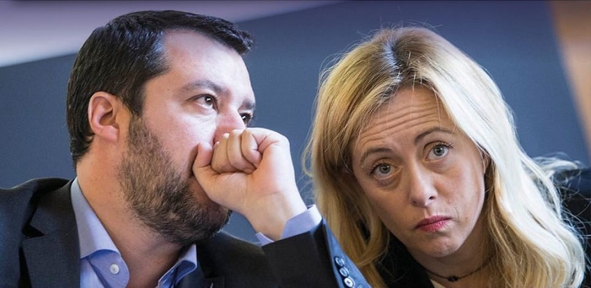 Centrodestra distinto e distante, Salvini-Meloni si contendono leadership