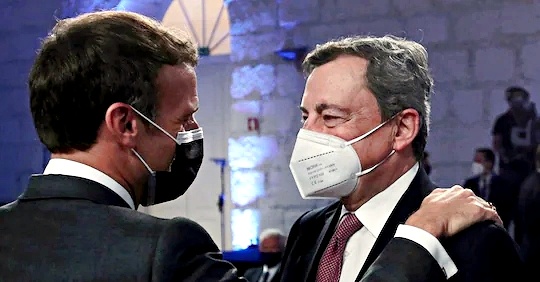 Macron e Draghi firmano trattato “Quirinale”