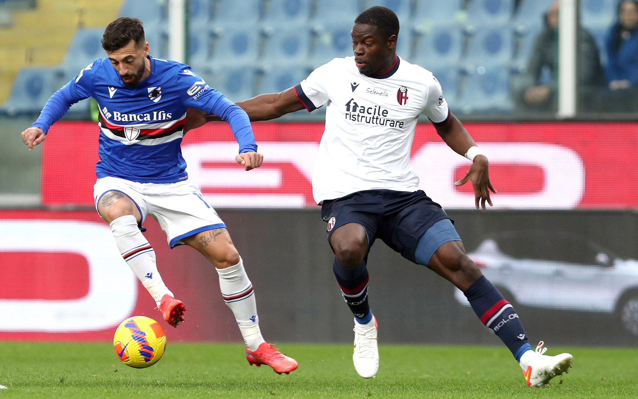 Sampdoria-Bologna 1-2, Udinese-Sassuolo 3-2