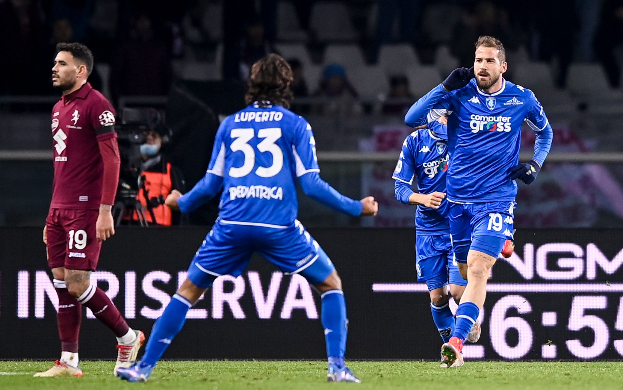Torino-Empoli 2-2: Romagnoli e La Mantia rimontano i granata