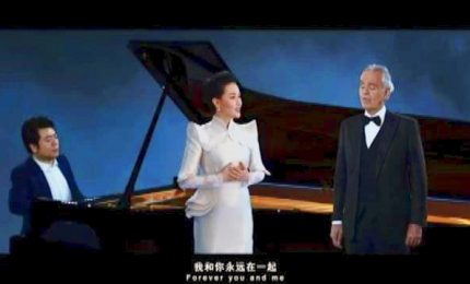 Andrea Bocelli insieme a Lang lang e Lei Jia per le Olimpiadi