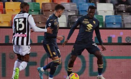 L'Udinese torna a vincere dopo più di un mese: 2-0 al Torino