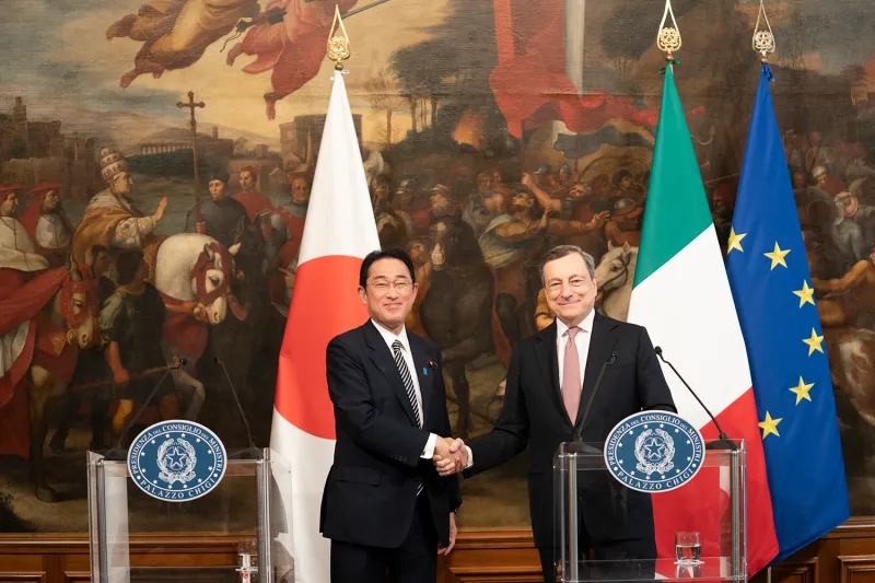 Incontro Draghi-Kishida: Italia-Giappone uniti sulla sicurezza internazionale