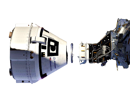 La capsula “Starliner” della Boeing attraccata sulla Iss