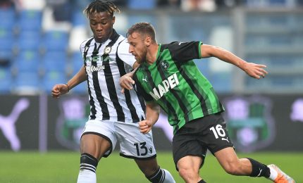 Sassuolo-Udinese 1-1, a Scamacca risponde Nuytinck