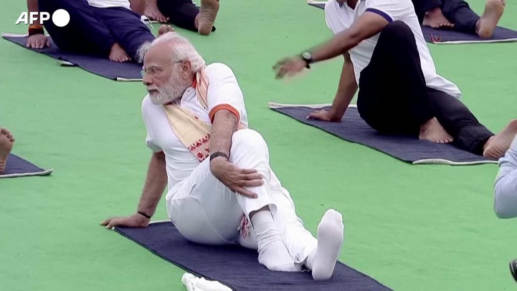 Il+primo+ministro+indiano+Modi+partecipa+alla+giornata+internazionale+dello+yoga