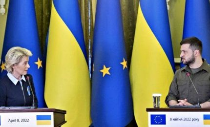 Von Der Leyen a Zelensky: "La prossima settimana parere su adesione Ucraina all'Ue"