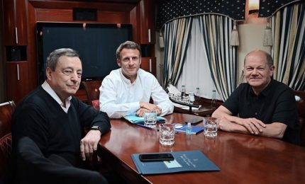 Draghi-Macron-Scholz portano a Kiev sostegno Ue ma no spiragli di pace