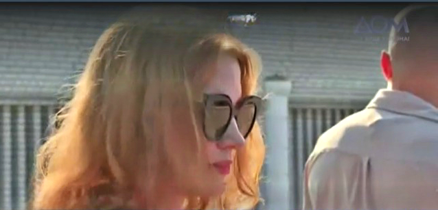 L’attrice premio Oscar Jessica Chastain in visita a Kiev