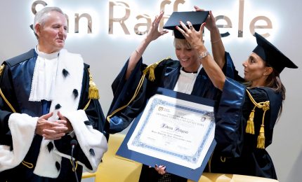 Federica Pellegrini, laurea honoris causa all'Università San Raffale di Roma